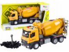 LeanToys Žlutý domíchávač betonu Třecí pohon Světlo a zvuk