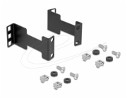 Delock - Montážní sada skríne - serverový rack, adaptér pro rozšírení hloubky montáže, pro prodloužení montážní hloubky až o 10 cm - cerná - 1U - 10"/19"