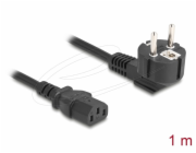 Delock - Elektrický kabel - power CEE 7/7 pravoúhlý do power IEC 60320 C13 - 250 V - 10 A - 1 m - cerná