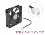 Delock - Ventilátor skríne - axiální - 120 mm - cerná