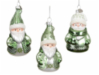 Vánoční hračka Santa Claus, 11 cm, sklo