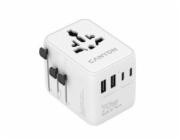 CANYON Travel Adapter OnTour 20 EU/UK/US/AUS 70W  White