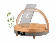 KIENZLE LED Alarm Clock w. Blue-  tooth Speaker + Wireless Charger