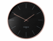 KIENZLE DCF Radio-Control.Wall  Clock Modern 25cm rose gold/blk.
