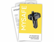 Mysafe FM vysílač , nabíječka pro vysílač Mysafe, FMcar, černá