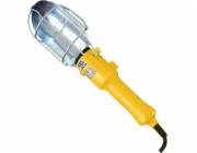 KEL Přenosná lampa E27, kabel 5 m, 60 W, oranžová, s háčkem, IP20, LWP-1/5