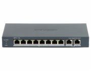 Hikvision DS-3E1510P-EI - Smart managed switch 8x Gb PoE + 2x Gb Uplink RJ-45, 110W, Super PoE - dosah až 300m
