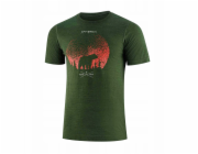 Brubeck Pánské tričko s krátkým rukávem SS1265M OUTDOOR WOOL PRO tmavě zelené XXL - BEAR 4