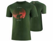 Brubeck Pánské tričko s krátkým rukávem SS1265M OUTDOOR WOOL PRO tmavě zelené L - BEAR 4