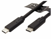 Kabel ROLINE USB-C - USB-C M/M (3.2 gen 2x2) PD 100W, 20Gbps, 50 cm, černý