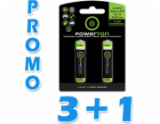 Powerton Dobíjecí baterie , AAA (HR03), 1,2 V, 900 mAh, Powerton, blistr, balení po 2 ks, promo sada 3+1 zdarma, konec prodeje