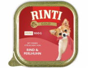 Rinti Gold Mini mokré krmivo pro psy, hovězí a perlička, 100 g