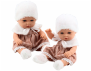 LeanToys Béžové šaty s čepicí a límcem pro Baby Doll