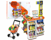 LeanToys Sada pro obchod: Pokladna, Vozík, Skener, Supermarket, Dětský obchod