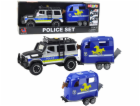 LeanToys Policejní terénní vozidlo s přívěsem pro koně, s...