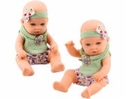 LeanToys Čelenka s mašlí pro panenky v zelené barvě s květinovým vzorem