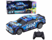 LeanToys RC závodní auto se svítící karoserií, černo-modré