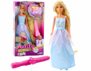 LeanToys Plesové šaty pro panenky Anlily, dlouhé vlasy, styling, kulma, sponky do vlasů, LEAN Toys