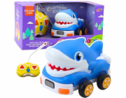 LeanToys RC auto na dálkové ovládání pro batolata Blue Shark