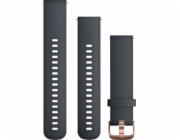 Garmin Silikonový řemínek na zápěstí Quick Release 20 (tmavě modrá/růžovo zlatá)