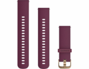 Garmin Silikonový řemínek na zápěstí Quick Release 20 (s bobulovou / růžovo-zlatou přezkou) (010-12691-05)