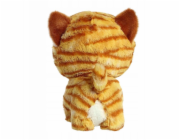 LeanToys Plyšový maskot/mazlivý kocour , zrzavá mourovatá kočka, 17 cm