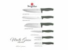 Sada nožů nerez 6 ks Matte Green Collection BH-3138