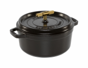 Staub La Cocotte Buster &amp; Punch  24 cm round, Black, Cast Iron