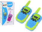 LeanToys Dětská vysílačka zelená a modrá, dosah 3 km