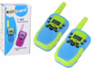 LeanToys Dětská vysílačka zelená a modrá, dosah 3 km