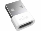 Puro Adaptér USB, USB-C adaptér - USB-A adaptér - bílý