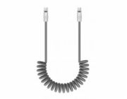 NoName Kabel Newell USB-C - USB-C 100W, 1,5 m, silikonový, spirálový, šedý