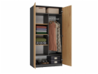 Topeshop SD-90 ANT/ART KPL skříň/šatník do ložnice 7 poli...