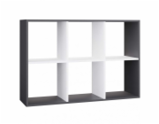 REGÁL MALAX 2X3 ANTRACIT/BÍLÁ