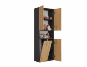 Topeshop NEL 1K DK ANT/ART KP koupelnový doplněk Grafit, Dub