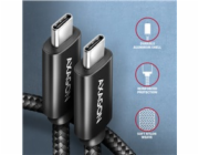 AXAGON BUCM4X-CM05AB NewGEN+ kabel USB-C <-> USB-C, 0.5m, USB4 Gen 3×2, PD 240W 5A, 8K HD, ALU, oplet, černý