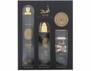 NoName SADA LATTAFA Asad EDP sprej 100ml + DEO sprej 200ml + OSVĚŽOVAČ VZDUCHU sprej 300ml
