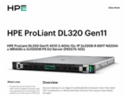 HPE DL320 G11 4510, 64GB, 2 x 480GB NVME, MR408i-o