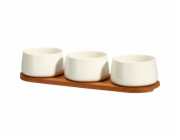 Sada servírovacích misek porcelán 4 ks bílá KO-210001590