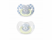 Suavinex 309101-FYZIOLOGICKÝ dudlík SX PRO 6-18M 2ks. SVÍTÍCÍ MODRÁ WILD&FREE