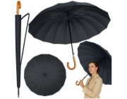Lean Velký automatický deštník s krytem na paži, 24 žeber, černý, 115 cm