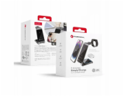 ForCell Nabíječka F-Energy Simply Charge 3 v 1 pro Apple/Samsung, šedá