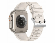 ForCell Silikonový řemínek pro Apple Watch F-Design FA06 42 / 44 / 45 / 49 mm bílý