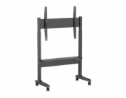 Vision X-Series VFM-F15M - Vozík - motorizovaný - pro plochý panel - 60 kg - ocel, plast, drevotrísková deska - pískovaný cerný - velikost obrazovky: 40"-86"