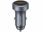 Usams Nabíječka do auta CC327, hliníková, 45W, USB-A, USB...