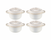 Staub Mini Cocotte Set 4-Piece  Round, Ceramic, Ivory