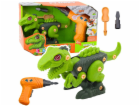 LeanToys Dinosauří šroubovák Zelená vrtačka DIY LEAN hračky