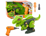 LeanToys Dinosauří šroubovák Zelená vrtačka DIY LEAN hračky