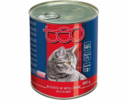 TEO Rich in beef - mokré krmivo pro kočky - 850g