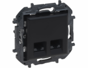 Legrand Niloe Step Dvojitá zásuvka 2xRJ45 kat. 5e UTP černá 863560B